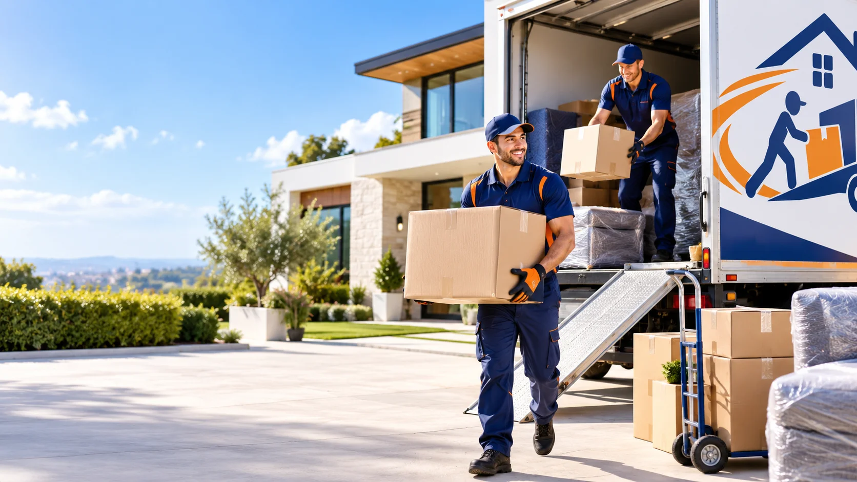 ShiftEasy trained movers securely packing household belongings